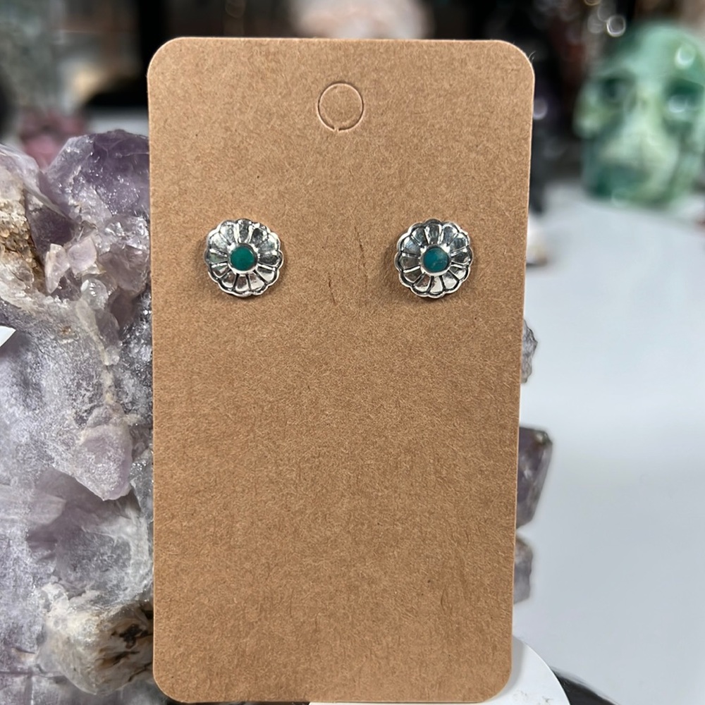 Solid Sterling Silver Chalcedony Earrings - image 1